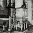 Edinburgh, East Fettes Avenue, St Luke's Parish Church, interior.
Detail of pulpit.