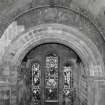 Interior. South chapel, mural on east wall.