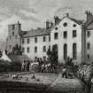 Photographic copy of engraving of the Charity Workhouse.  Copied from 'Views of Edinburgh' by J and H S Storer