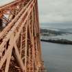 View of the East face of the South cantilever of the Queensferry erection seen from the top of the South portal.