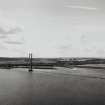 Edinburgh, Forth Road Bridge.
View of South half of Road Bridge from Fife erection of Forth Bridge, North East.