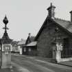 Edinburgh, Ferry Road, Northern Ferry Road.
View of South entrance gates and lodge from South West.