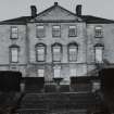 Edinburgh, Frogston Road East, Morton Hall House.
View of house from East, looking up the garden steps.