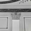 Interior, 1st floor, assembly room, detail of pilaster and cornice