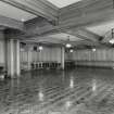 Interior, basement, lower hall, view from SE