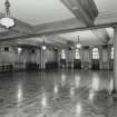 Interior, basement, lower hall, view from NW