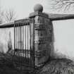 Detail of rusticated gate pier