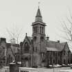 Edinburgh, Gorgie Road, Cairns Parish Church.
View of Church and Church buildings from the South-East.