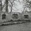 Garden feature, view of group of sculptured stones