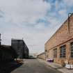 View from E showing Broadloom Department (right), and packing, finishing and disused office block (left)