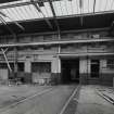 Interior. View of former W side of two-storeyed main block of factory, latterly incorporated within Broadloom/Paper Trade Products department of the United Wire Works