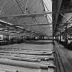 Interior.  Detailed view of one of several large finishing tables in paper trade products area, previously part of the Broadloom Department