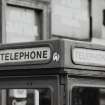 Grosvenor Street, telephone kiosks.
Detail of top of kiosk.