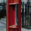 Grosvenor Street, telephone kiosks.
Detail of door handle.