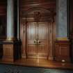 Interior-detail of door in East wall of Old Council Chamber on First Floor