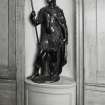 Interior-detail of statue on East wall of Old Council Chamber on First Floor