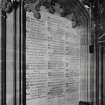 Thistle Chapel. Interior. Vestibule, view of inscribed panel listing Knights of the Thistle 1820-1908