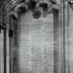 Thistle Chapel. Interior. Vestibule, view of inscribed panel listing Knights of the Thistle 1687-1819