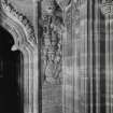 Thistle Chapel. Interior. Vestibule, detail of armorial and inscribed panel to right of doorway