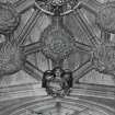 Thistle Chapel. Interior. Detail of vault boss and angel