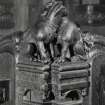 Thistle Chapel. Interior. Detail of pair of carved animal figures