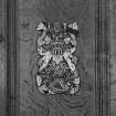 Thistle Chapel. Interior. Detail of enamel plaque depicting royal coat of arms