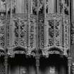 Thistle Chapel. Interior. Detail of carved canopies above stalls