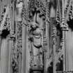 Thistle Chapel. Interior. Detail of carved angel on west wall