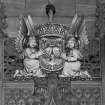 Thistle Chapel. Interior. Detail of angels holding shield