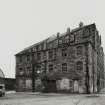 Edinburgh, 12-14 John's Place.
View of rear, three-storeyed smaller warehouse from West.