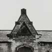 Edinburgh, 12-14 John's Place.
Detail of gable with carved date (1862) at South-West end of South-East wall of warehouse.