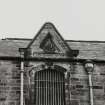 Edinburgh, 12-14 John's Place.
Detail of gable at North-West end of South-West elevation of warehouse.