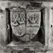 Edinburgh, Kirk Loan, Corstorphine Parish Church, interior.
Detail of feet of effigy of Knight, Sir John Forrester, 1440.