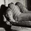 Edinburgh, Kirk Loan, Parish Church, interior.
View of the lion at the feet of the effigy of Sir Adam Forrester.