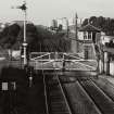 Edinburgh, Kingsknowe Station, Kingsknowe Signal Box.
General view from East.