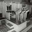 Interior. Assembly Hall detail of lectern