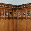 Interior. Rainy Hall detail of Heraldic Shields