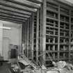 Interior. View of picture store with sliding racks