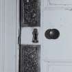 Interior-detail of door furniture in Reading Room