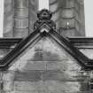 N facade. Detail showing flower finial