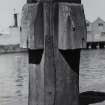 Edinburgh, Leith, The Shore.
View of bollard sheathed with wood.