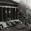 Royal Scottish Academy
Photographic copy of entrance front.
Insc: 'Royal Visit to Edinburgh, July 1911'. 'King and Queen entering Royal Scottish Academy'.
NMRS Survey of Private Collections.