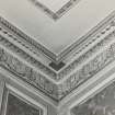 Edinburgh, Frogston Road East, Mortonhall House, interior.
Detail of the ceiling cornice of the first floor blue drawing room.