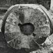 Edinburgh, Miller's Row, Granary.
View of grinding face of a 12 piece burr 'runner' or 'top' stone.