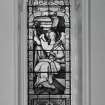 Interior, detail of stained glass; J Ballantine and Son 1884