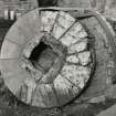 Edinburgh, Miller's Row, Granary.
View of grinding face of a bed-stone.