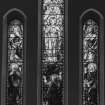 Detail of stained glass windows in North Transept by Ballantine and Gardiner depicting the Transfiguration 1904