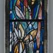 Detail of stained glass window by Sac Shaw 1983