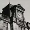 Edinburgh, Links Place, Scottish Co-operative Wholesale Society. Warehouse. View of clock on South-West facade.