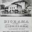 Photographic copy of engraved view, insc: 'Diorama and Cosmorama Lothian Road. Open daily from 10 o'clock A.M. till dusk. Admittance to the whole 1/.- Children halfprice. Hall's lithog.'